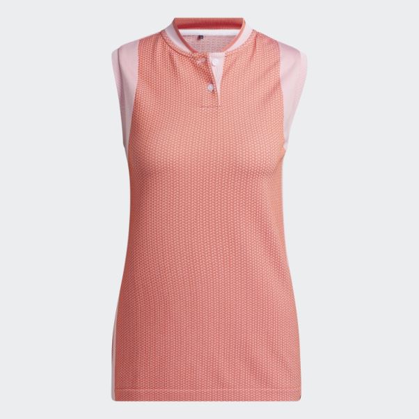 Polo Premiumknit Sans Manches Ultimate365 Tour Rouge Adidas