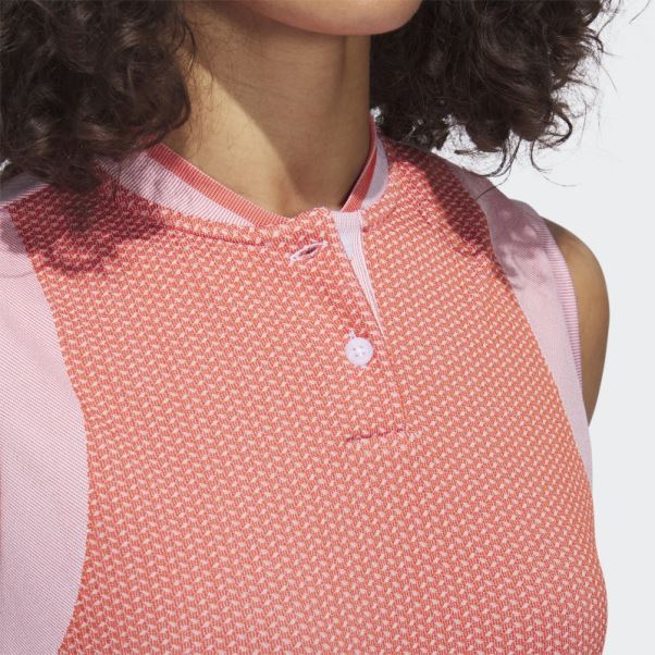 Polo Premiumknit Sans Manches Ultimate365 Tour Rouge Adidas