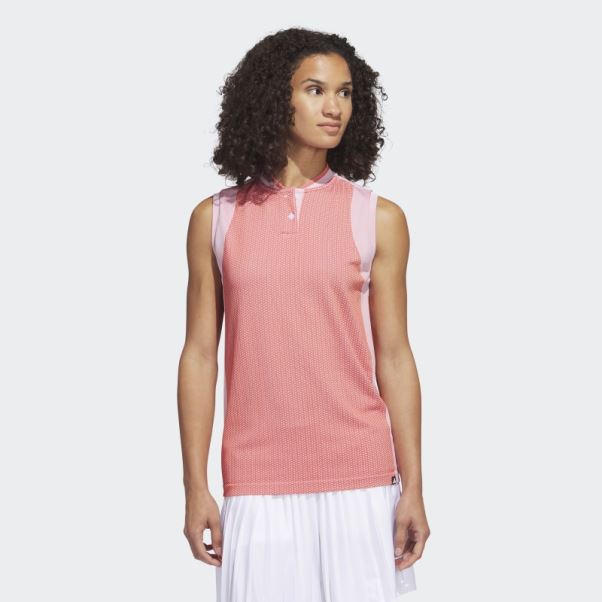 Polo Adidas Ultimate365 Tour Sans Manches Primeknit Rouge