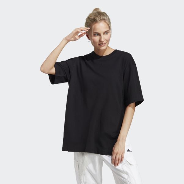 T-shirt Oversize De Danse Noir Adidas