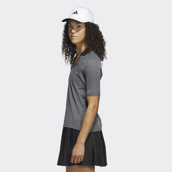Polo De Golf Adidas Ultimate365 Tour No-show Manches Mi-longues Noir