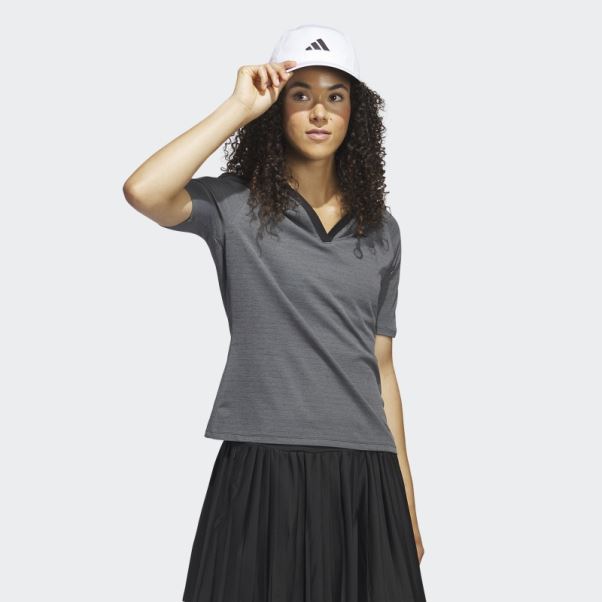 Polo De Golf Adidas Ultimate365 Tour No-show Manches Mi-longues Noir