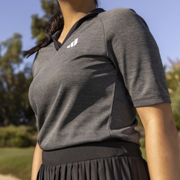 Polo De Golf Invisible à Manches Mi-longues Adidas Ultimate365 Tour Noir