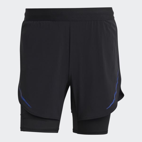 Short D'entrainement Heat.rdy Hiit 2-en-1 Adidas Noir