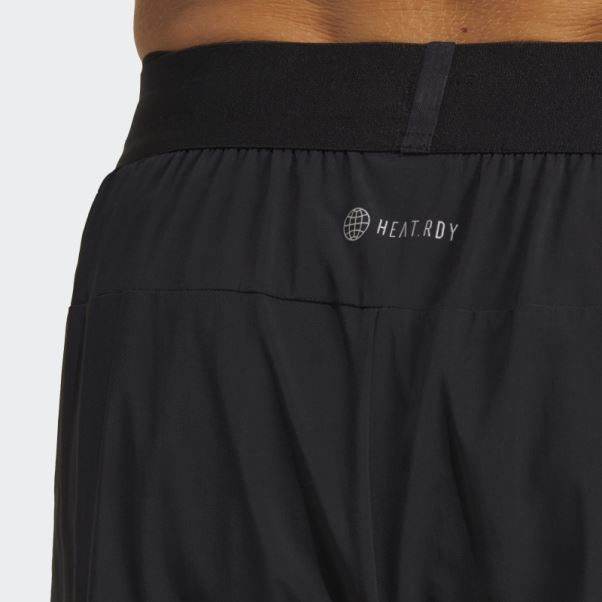 Short D'entrainement Heat.rdy Hiit 2-en-1 Adidas Noir