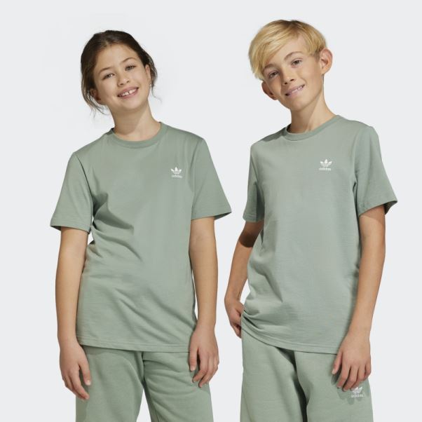 Tee Shirt Adicolor Vert Argent Adidas