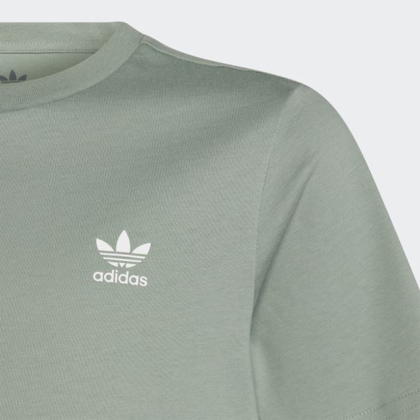 Tee Shirt Adicolor Vert Argent Adidas