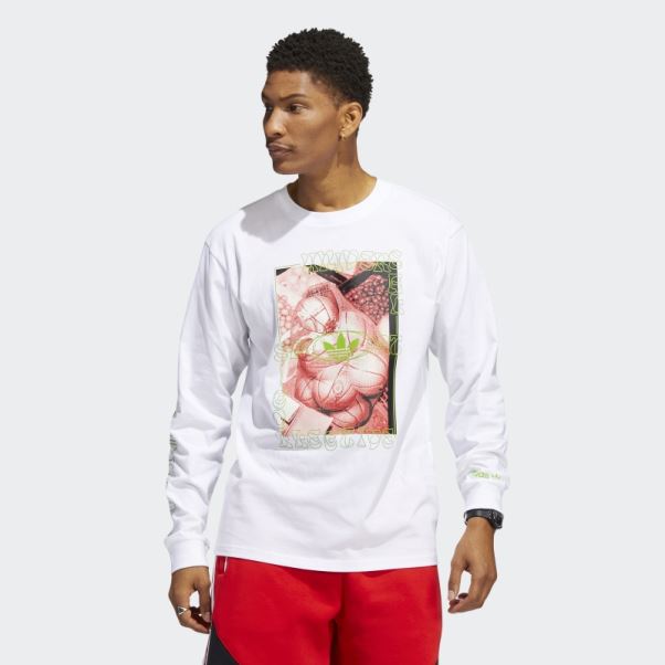 Tee Shirt B-ball Photo Blanc Adidas