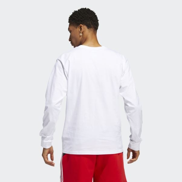 Tee Shirt B-ball Photo Blanc Adidas