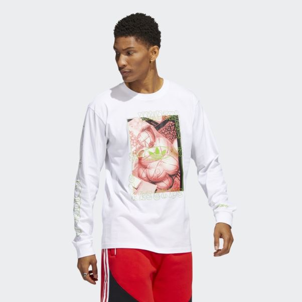 Tee Shirt B-ball Photo Blanc Adidas