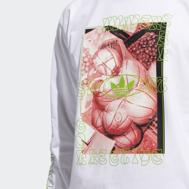 Tee Shirt B-ball Photo Blanc Adidas