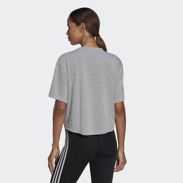 T-shirt Gris Moyen Aeroready Conçu Pour Se Déplacer à Imprimé Tigre Adidas