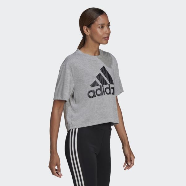 T-shirt Gris Moyen Aeroready Conçu Pour Se Déplacer à Imprimé Tigre Adidas