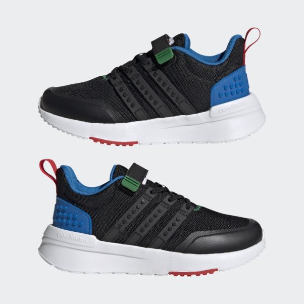 Adidas X Lego Racer Tr21 Chaussures à Lacets élastiques Et Sangle Supérieure Noir