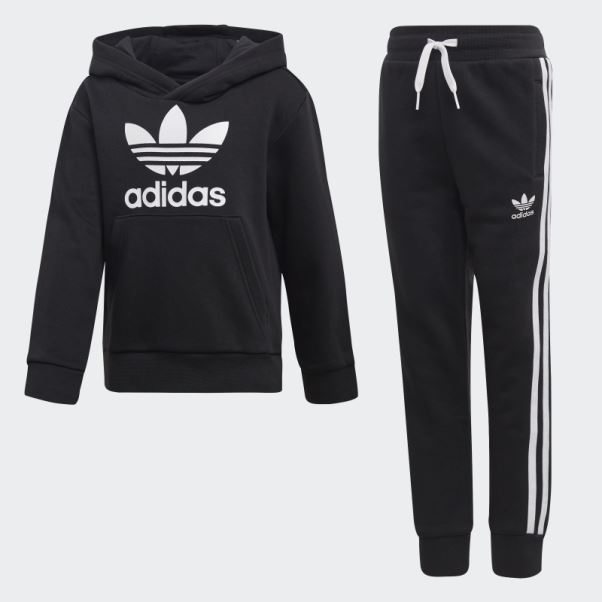 Ensemble Sweat à Capuche Adidas Trèfle Noir