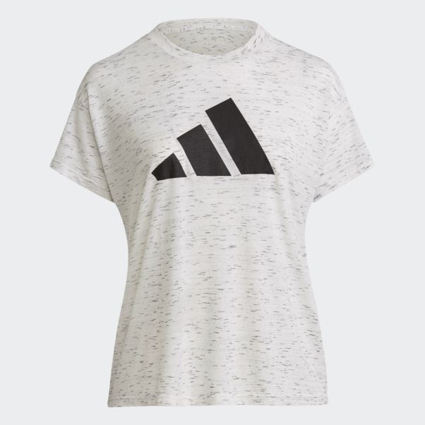 T-shirt Adidas Sportswear Winners 2.0 Blanc Chiné (grande Taille)