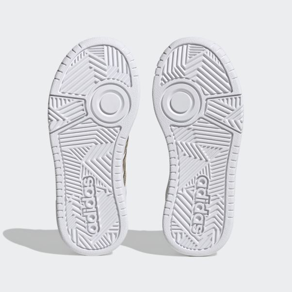 Adidas Hoops Mid Lifestyle Basket Lacets Chaussures Blanc
