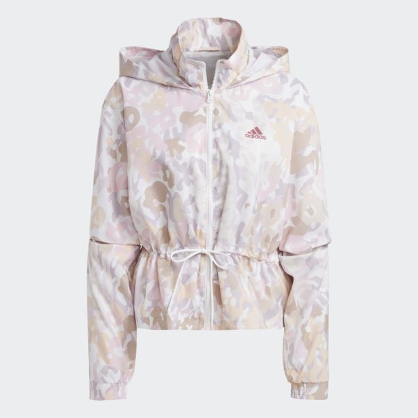 Coupe-vent Graphique Adidas Blanc