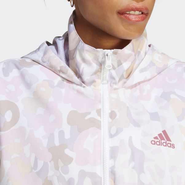 Coupe-vent Graphique Adidas Blanc