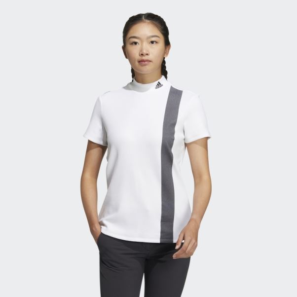Adidas Aeroready T-shirt à Col Montant à 3 Barres Blanc