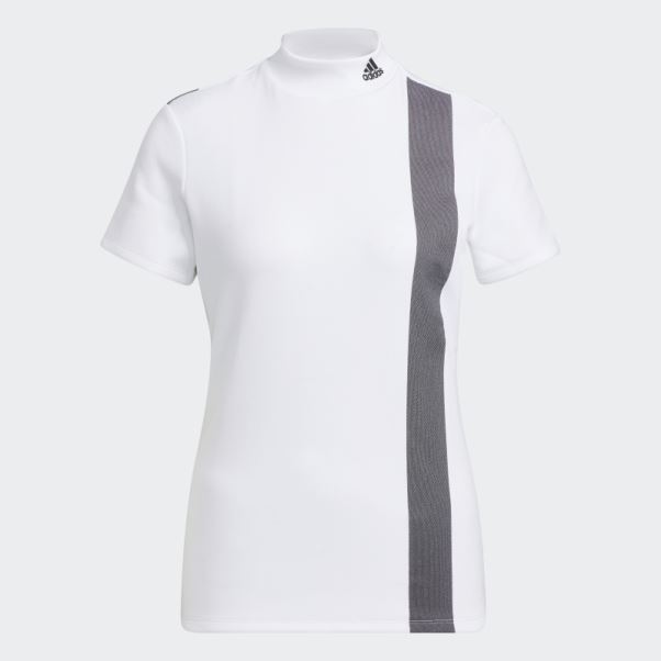 Adidas Aeroready T-shirt à Col Montant à 3 Barres Blanc