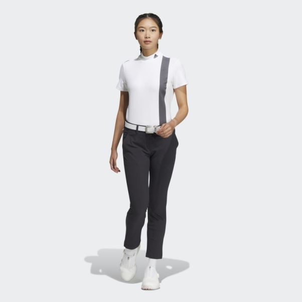 Adidas Aeroready T-shirt à Col Montant à 3 Barres Blanc