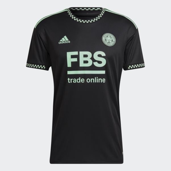 Maillot Extérieur Leicester City Fc 22/23 Noir Adidas