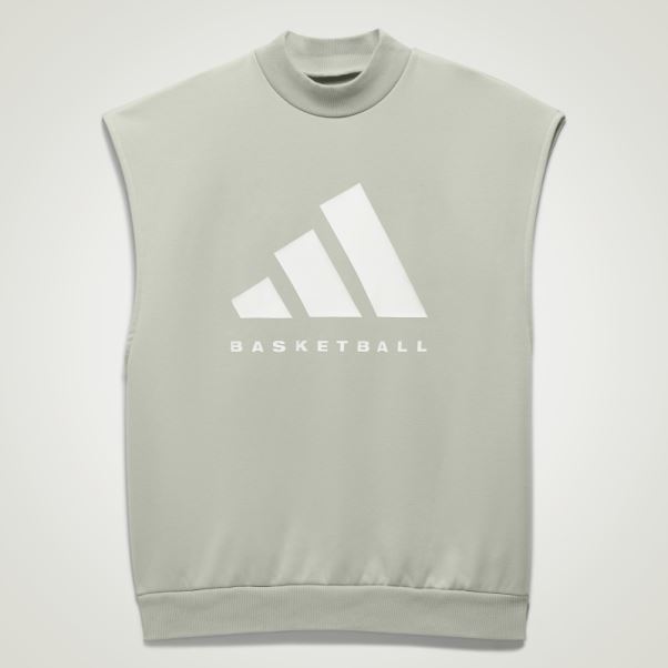 Sweat Sans Manches Adidas Basketball Vert