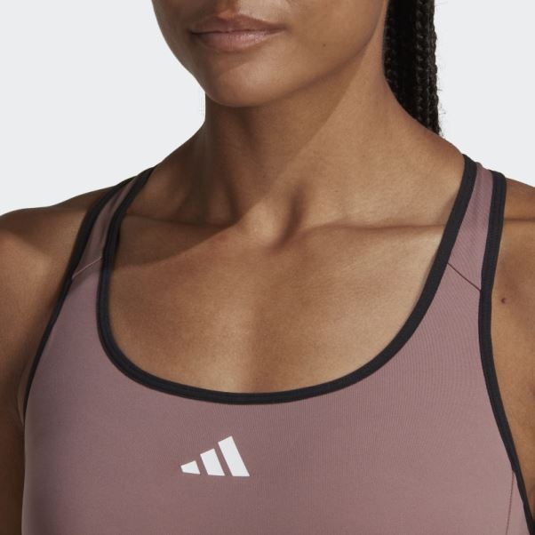 Soutien-gorge Techfit à Maintien Moyen Adidas Hyperglam Powerreact Violet