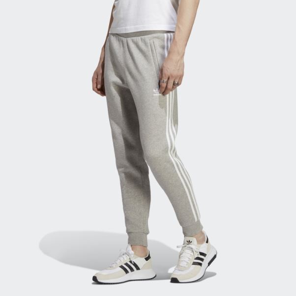 Pantalon Adidas Adicolor Classics 3 Bandes Gris Moyen