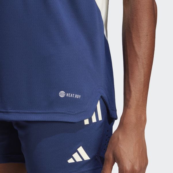 Maillot Adidas Italy Tiro 23 Pro Bleu Foncé