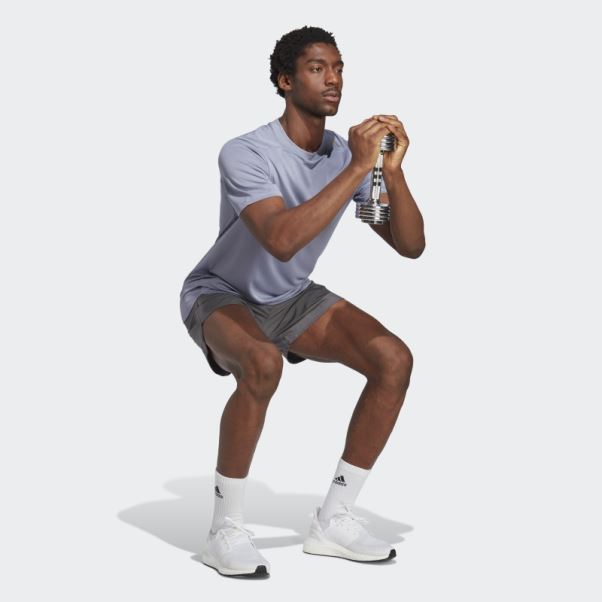 T-shirt D'entraînement Hiit Heat.rdy Hiit Conçu Par Violet Argenté Adidas