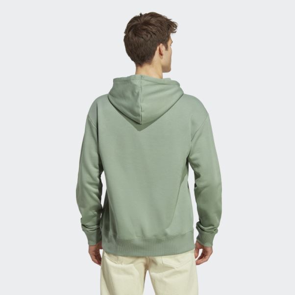 Adidas All Szn French Terry Sweat à Capuche Argent Vert