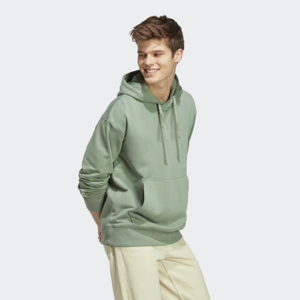 Adidas All Szn French Terry Sweat à Capuche Argent Vert