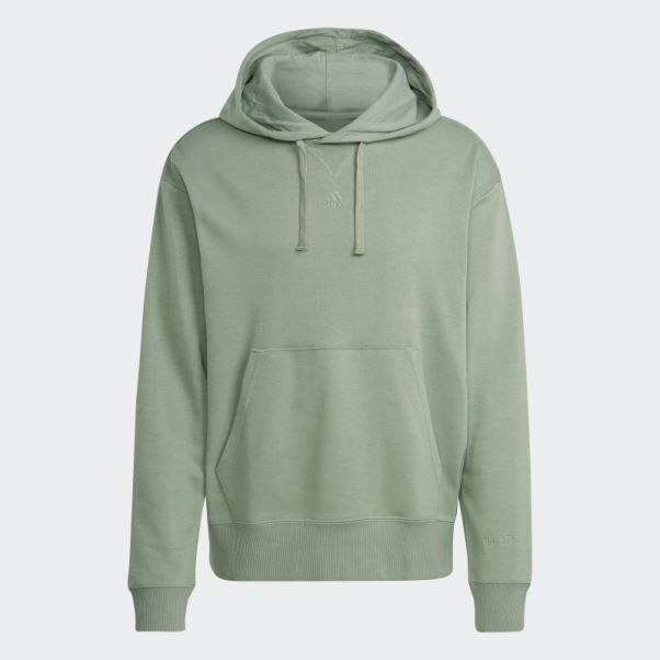 Adidas All Szn French Terry Sweat à Capuche Argent Vert