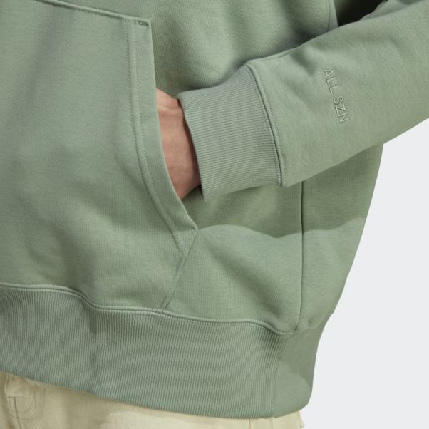 Adidas All Szn French Terry Sweat à Capuche Argent Vert