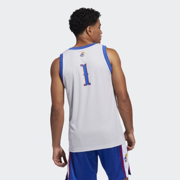 Maillot Swingman Adidas Jayhawks Gris Clair