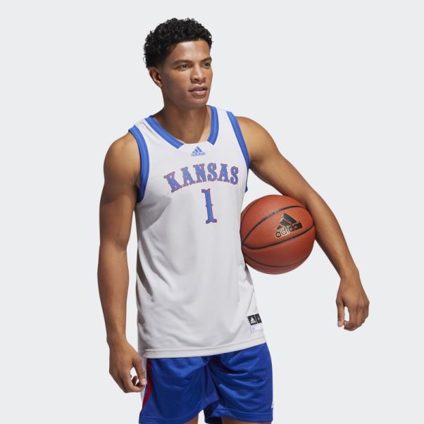 Maillot Swingman Adidas Jayhawks Gris Clair