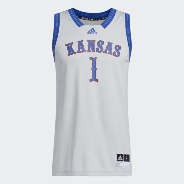 Maillot Swingman Adidas Jayhawks Gris Clair