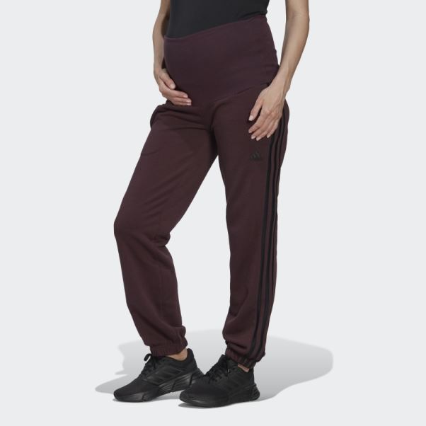 Pantalon Adidas Maroon Essentials Cotton 3-stripes (maternité)