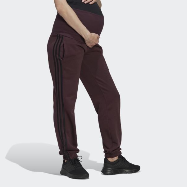 Pantalon Adidas Maroon Essentials Cotton 3-stripes (maternité)