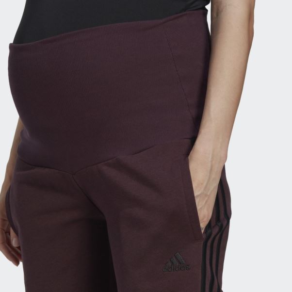 Pantalon Adidas Maroon Essentials Cotton 3-stripes (maternité)