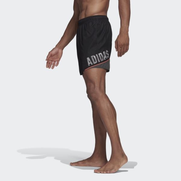 Short De Bain Wording Noir Adidas