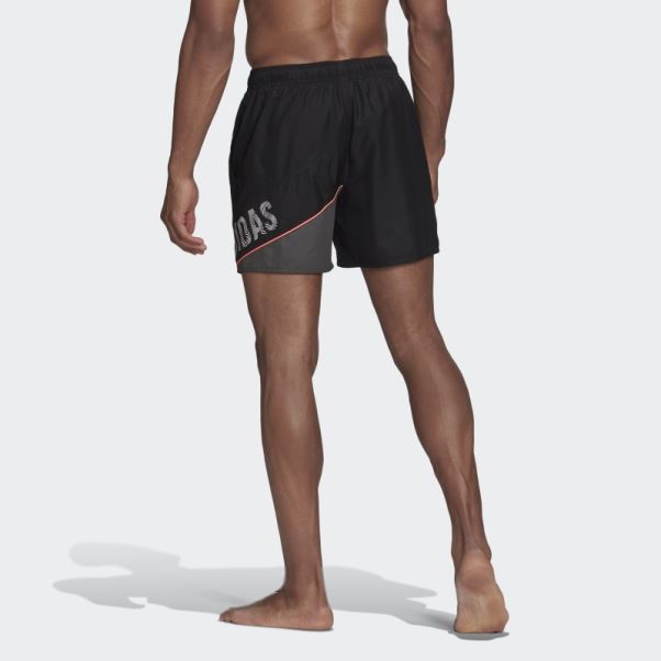 Short De Bain Wording Noir Adidas