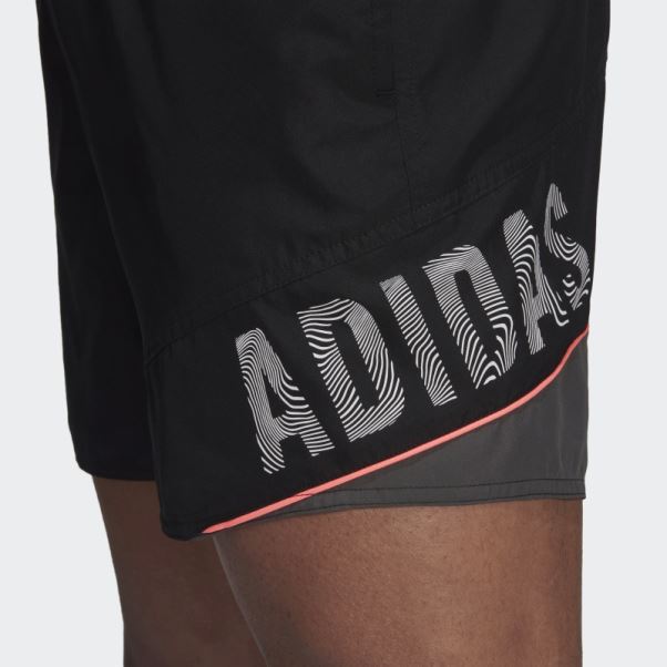 Short De Bain Wording Noir Adidas