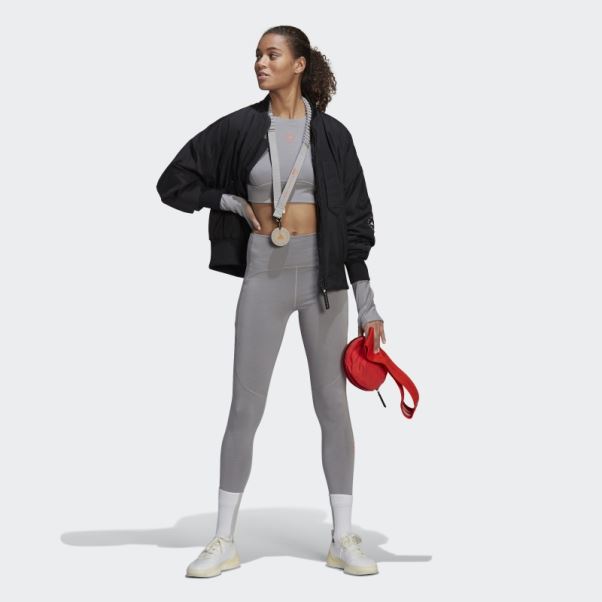 Adidas By Stella Mccartney Truestrength Cropped Manches Longues Hot Light Onix