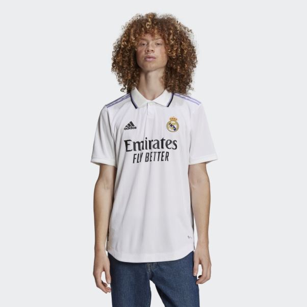 Maillot Authentique Domicile Real Madrid 22/23 Adidas Blanc