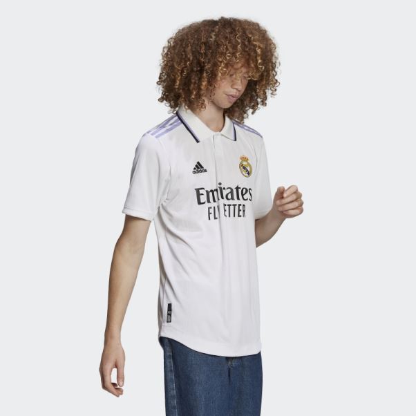 Maillot Authentique Domicile Real Madrid 22/23 Adidas Blanc