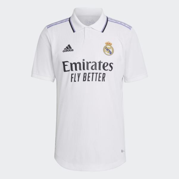 Maillot Authentique Domicile Real Madrid 22/23 Adidas Blanc