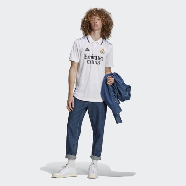 Maillot Authentique Domicile Real Madrid 22/23 Adidas Blanc